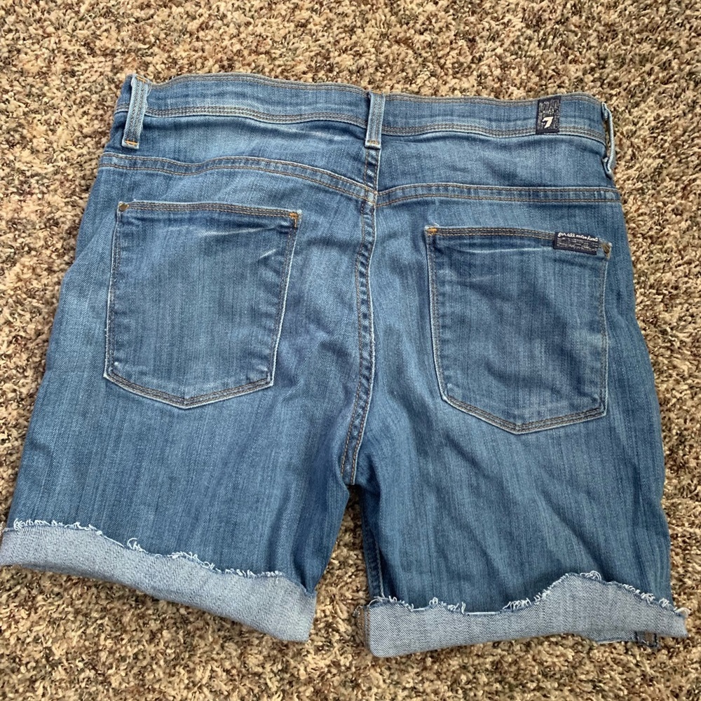 Seven for all mankind midi jean shorts